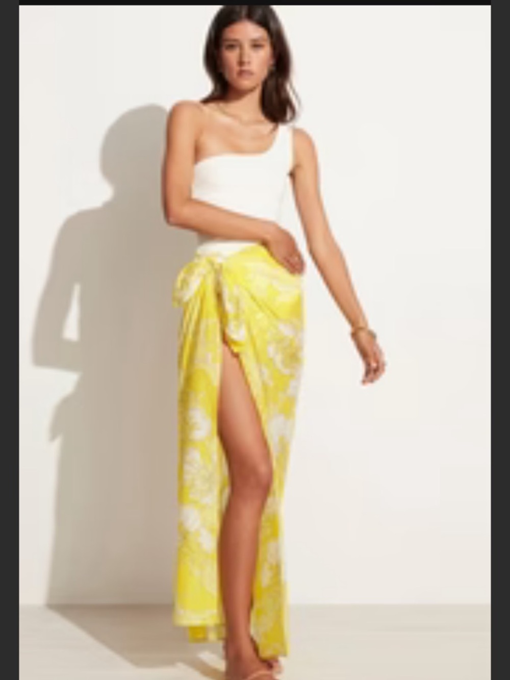 Yellow Floral Print Lightweight wrap